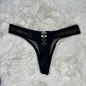 Honey Birdette TASH🖤 Black & Gold Fishnet Thong XS
